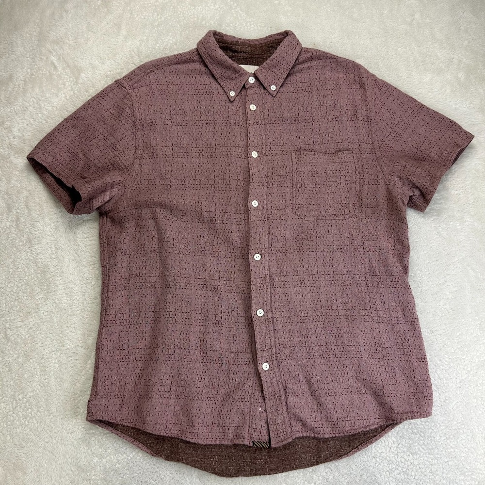 Billy Reid Tuscumbia Button Down Shirt Mens L Mauve Purple Cotton "Read"